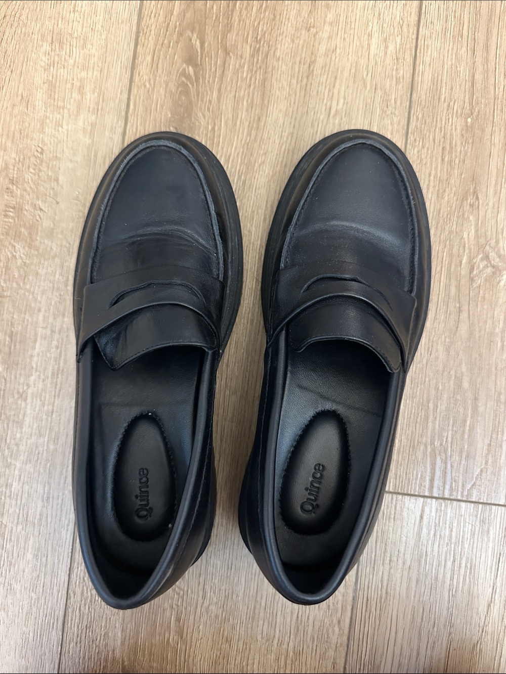 Quince women’s Black Leather Penny Loafers